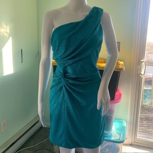 One shoulder body con dress